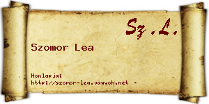 Szomor Lea névjegykártya